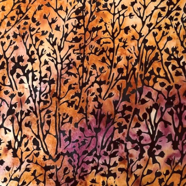 ORANGE PURPLE - Picnic Basket - Batikstoff aus Indonesien